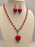 Crimson Devotion Necklace & Earring Set