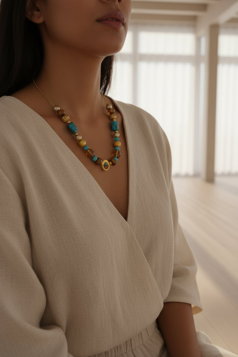 Golden Current Necklace