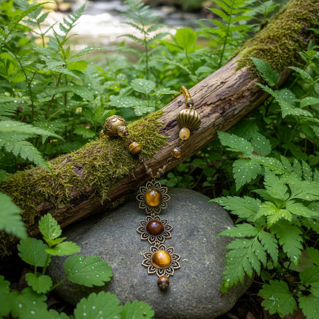 Nature setting with lighter golden stones